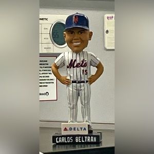 Mets MLB Carlos Beltran bobble head 🧡💙 new in box. RARE.